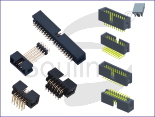 Black Waterproof 10 Pin Box Header Dual Row 2.54mm Pitch H8.8
