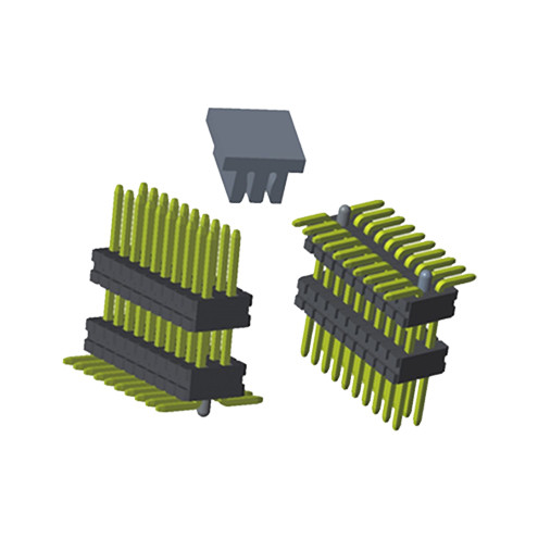 Black Plastic PA6T Pin Header Connectors 1.27x2.54mm Pitch Dual Row